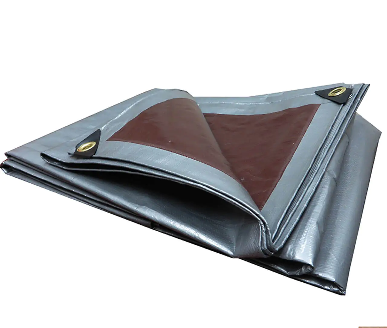 Telts Tarpaulin (sudraba/brūna) 6m x 8m (210 g./m2)